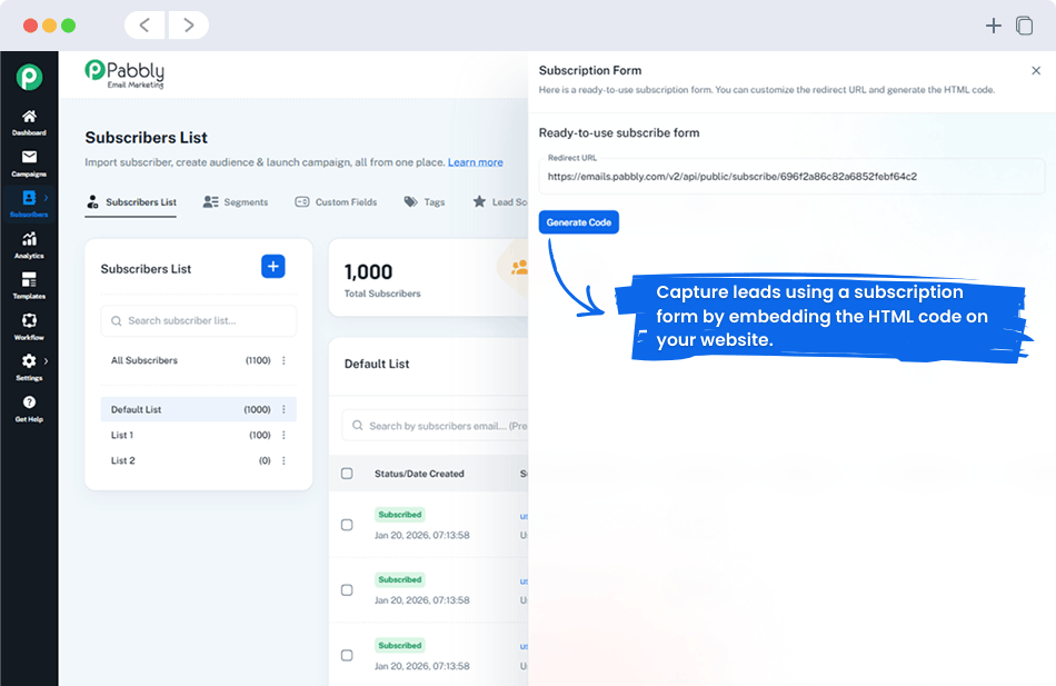 Grow Your List with Embeddable Subscription Forms
