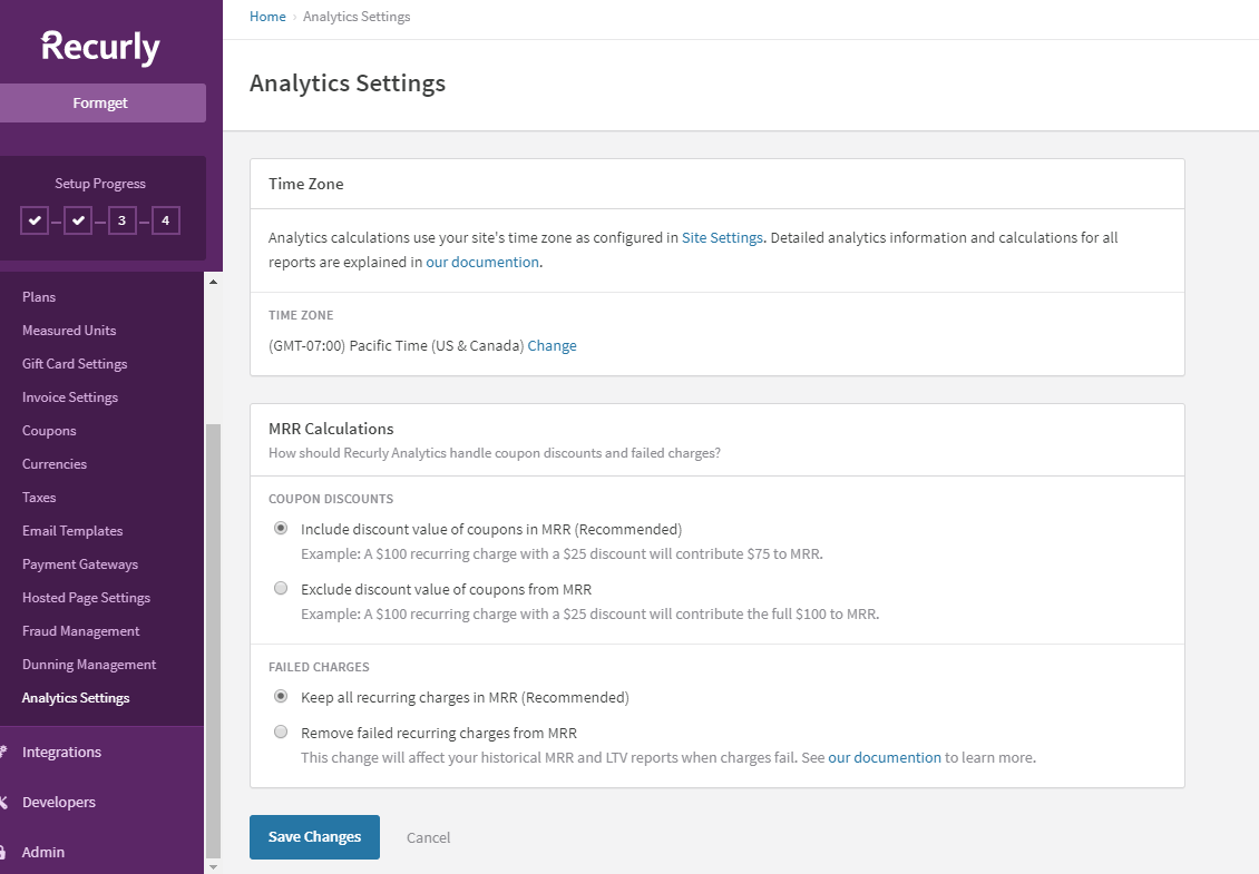 Analytics-settings