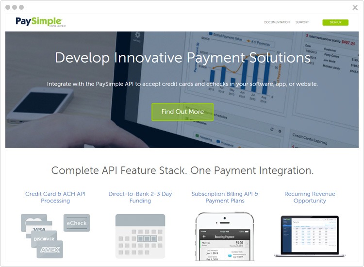 PaySimple Top Recurring Billing API Software