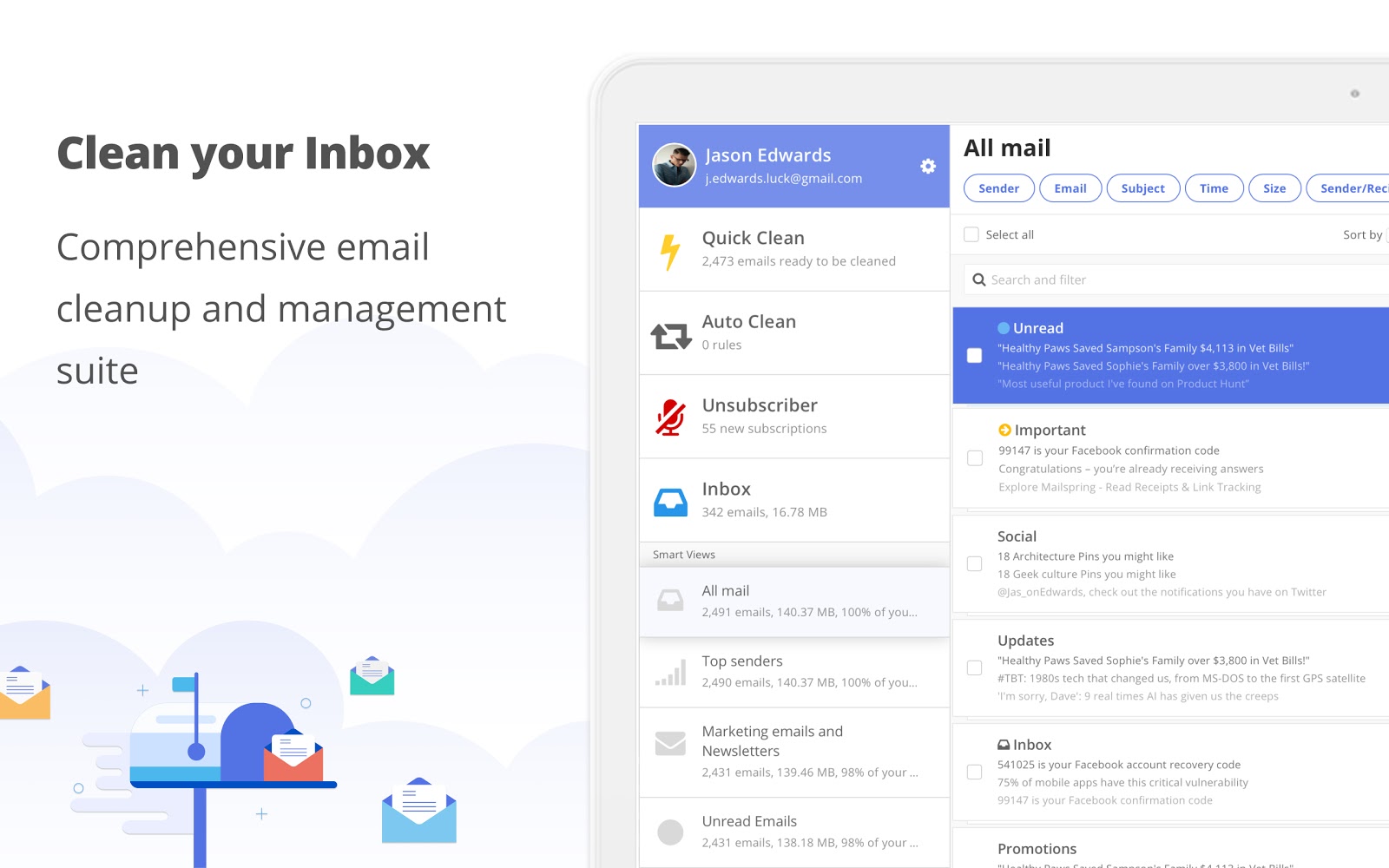 simple clean email app simple clean email app