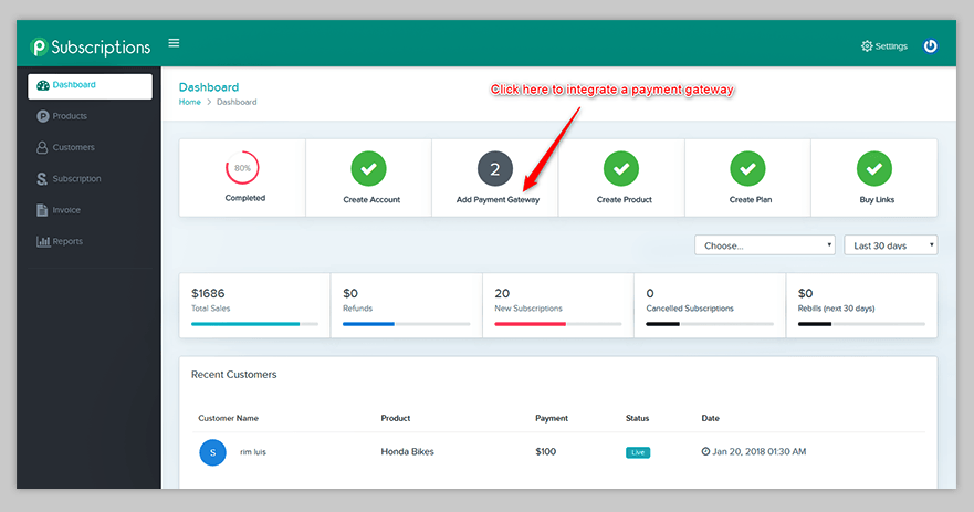 Integrate Payment Gateway