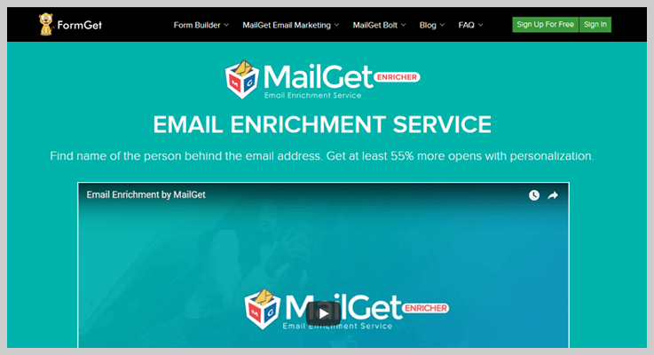 MailGet Enricher Social Media Search Engine