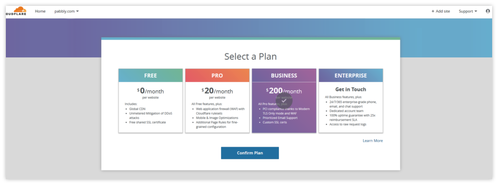 Select Plan