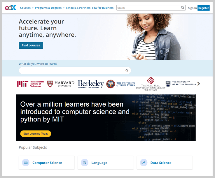 edX - Free Online Learning Sites