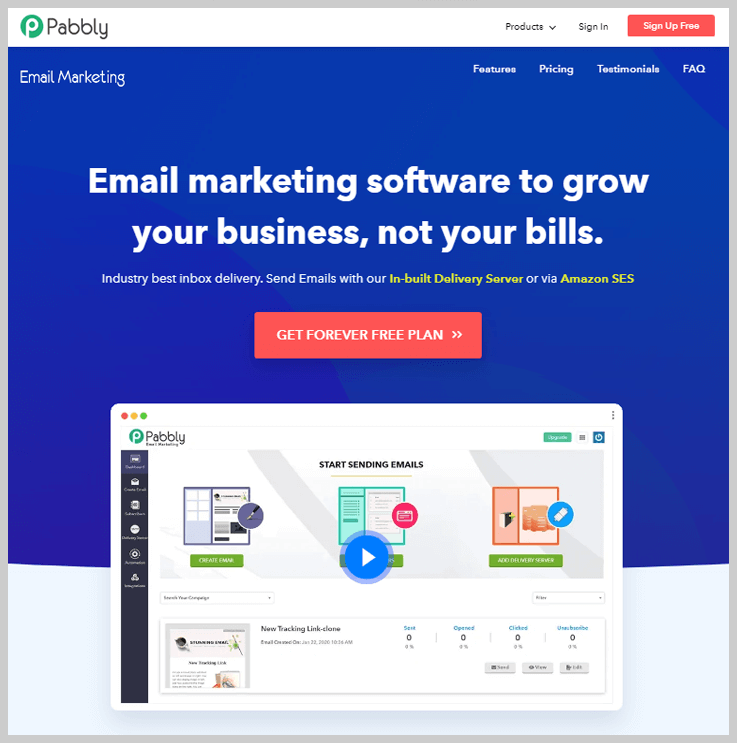 Pabbly Email Marketing - Paid Email Service Providers