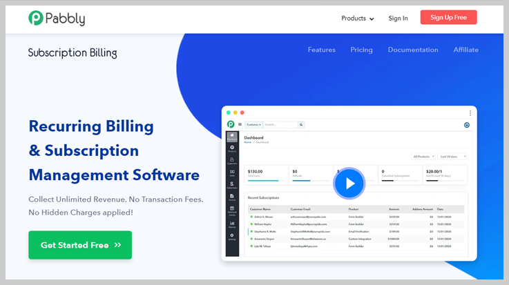 Pabbly Subscription Billing - Best Payment Analytics Software