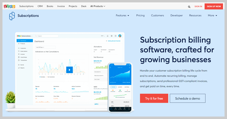 Zoho Subscriptions - Recurring Billing Software