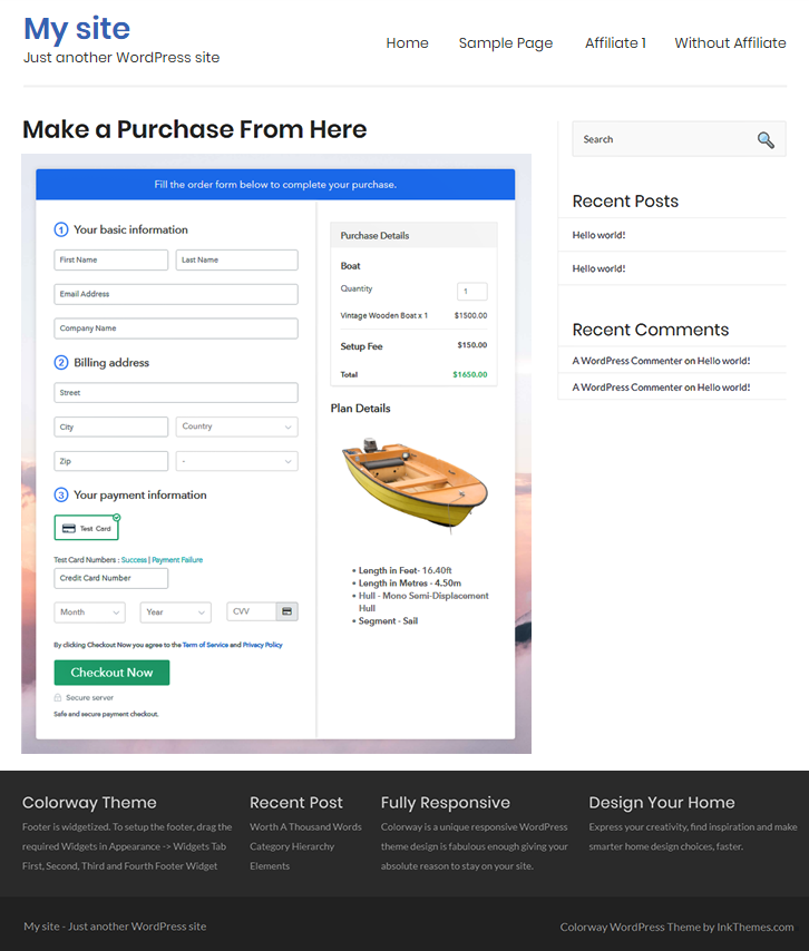 Embed Checkout To Start Boat Business Online 