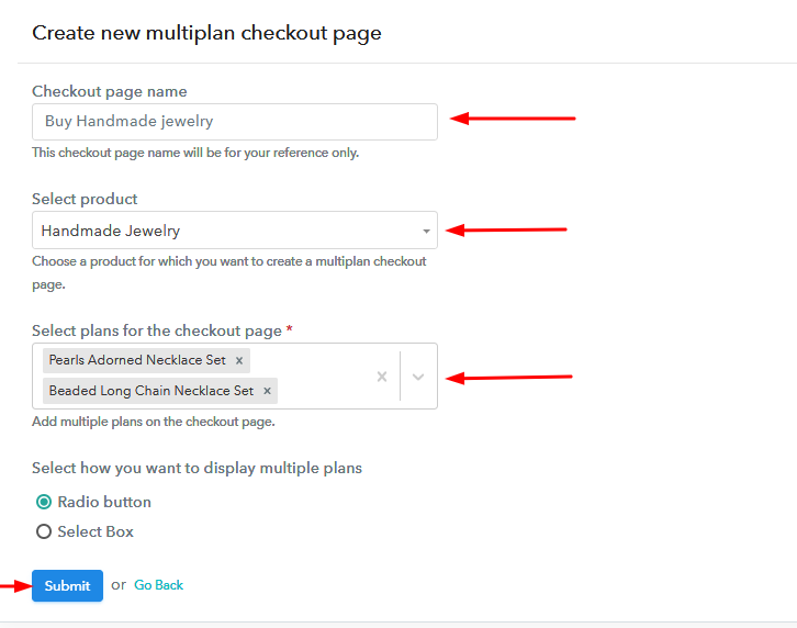 Create Multiple Checkout