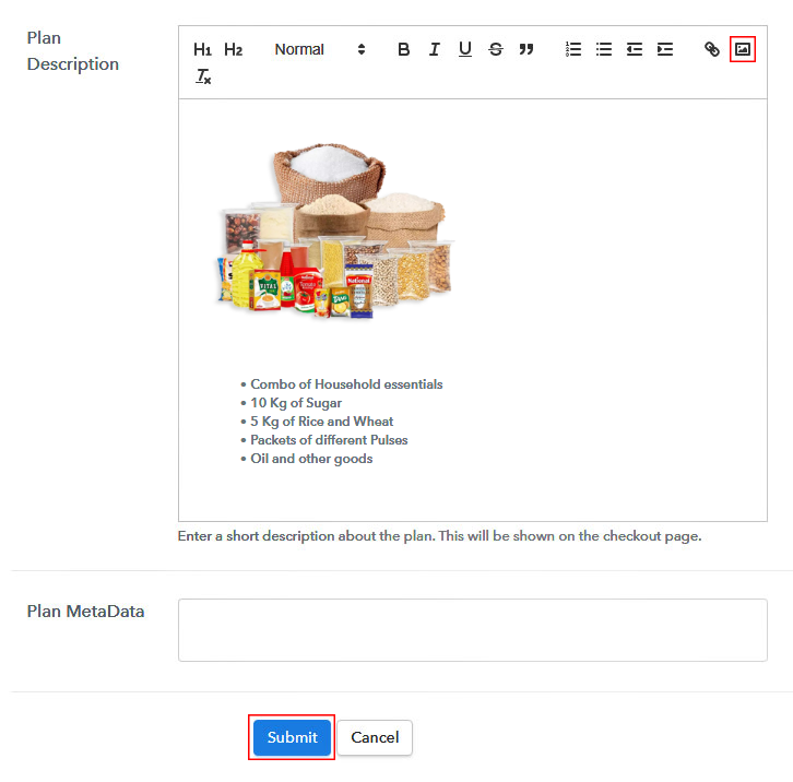 Add Image & Description to Sell Grocery Items Onlne