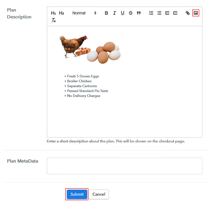 description to sell poultry farm products online
