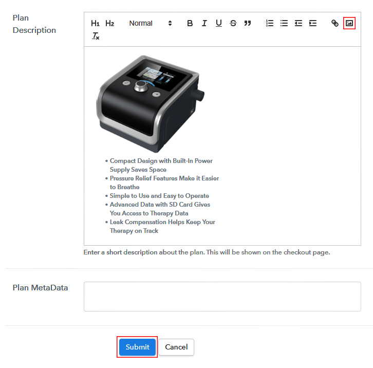 Add Image and Description to Sell CPAP Machines Online