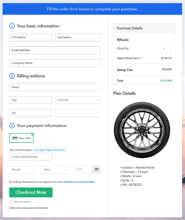 Checkout to Sell Wheels Online