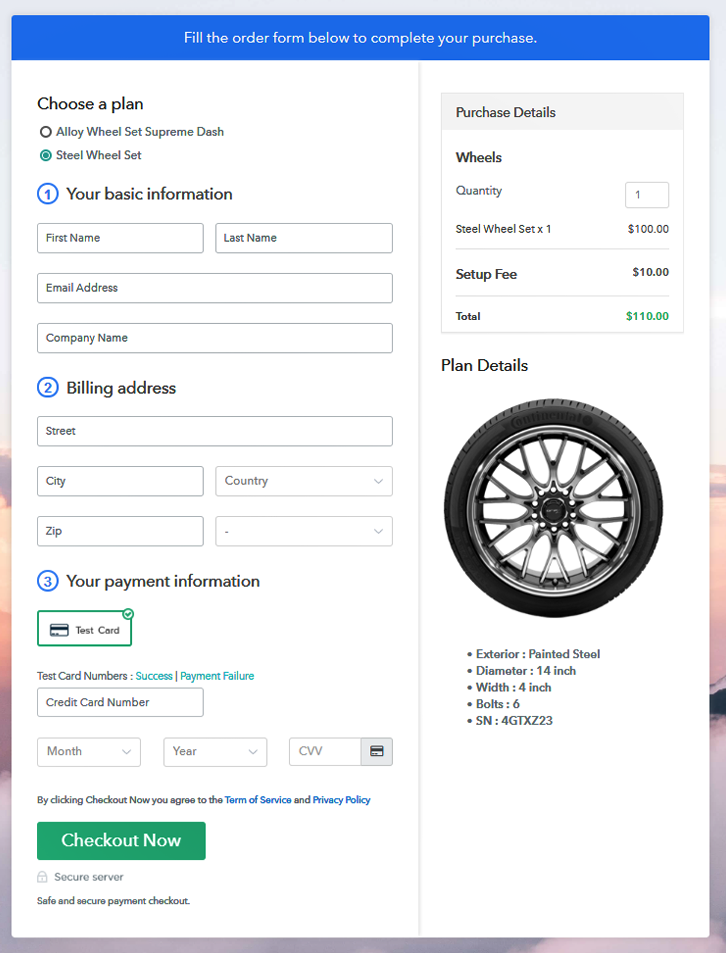 final multiplan checkout page