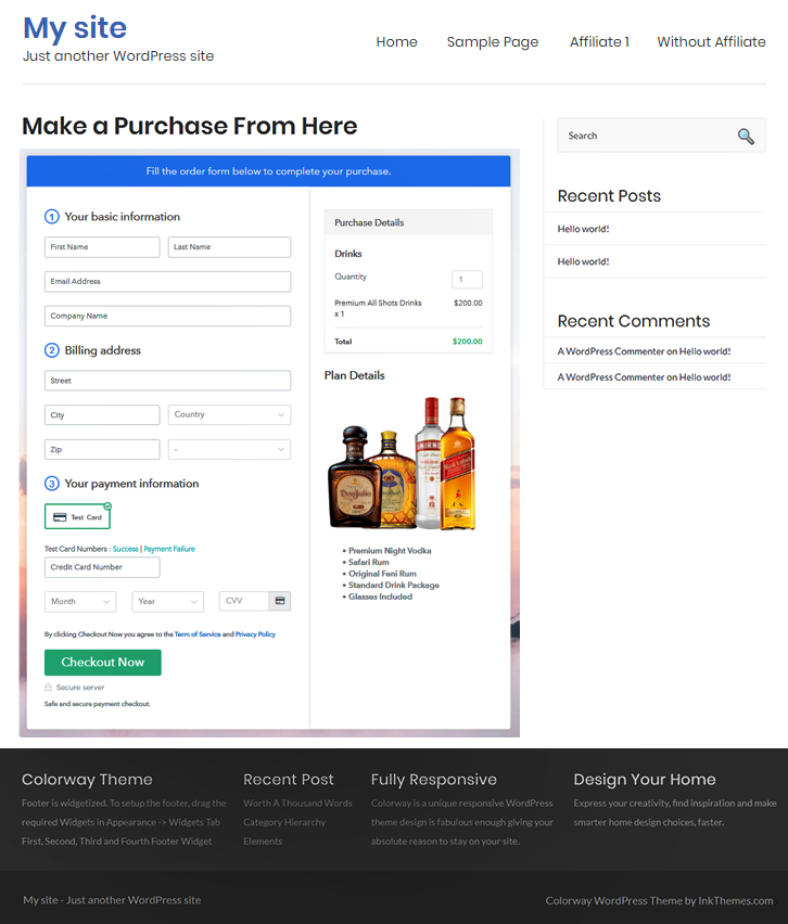 Embed to Sell Drinks Online