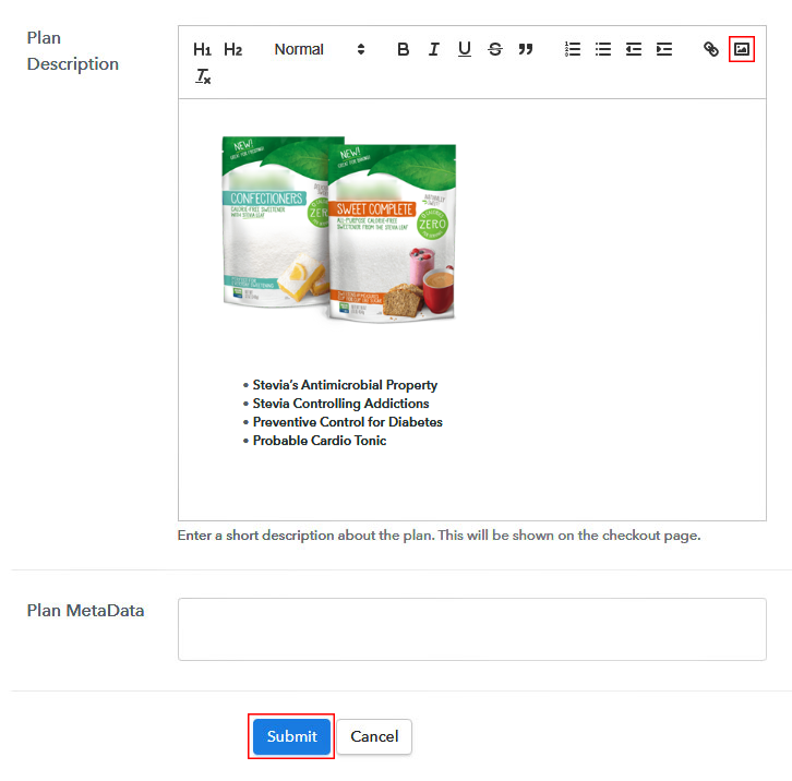 Add Image & Description to Sell Natural Sweeteners Online