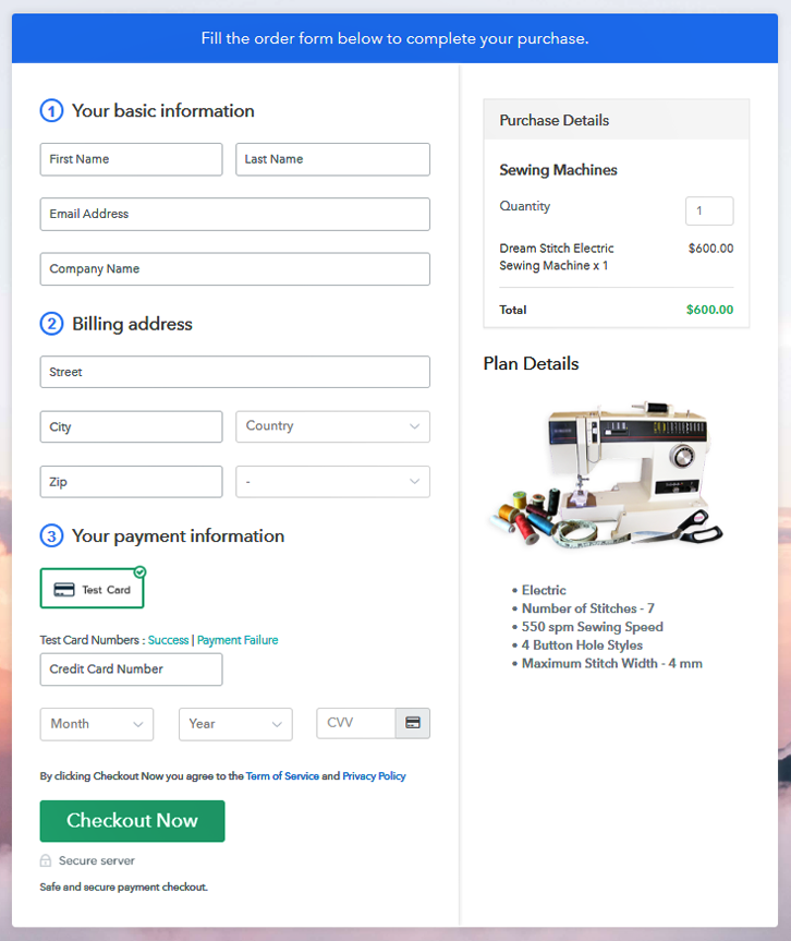 Checkout to Sell Sewing Machine Online 