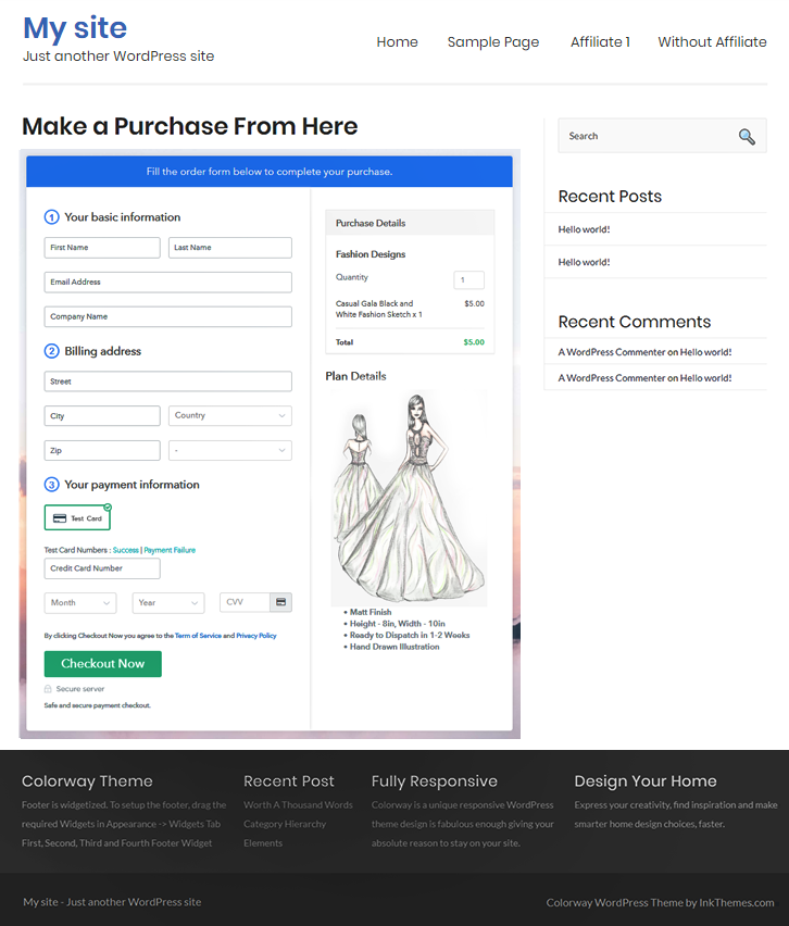 Add Checkout to Sell Fashion Designs Online