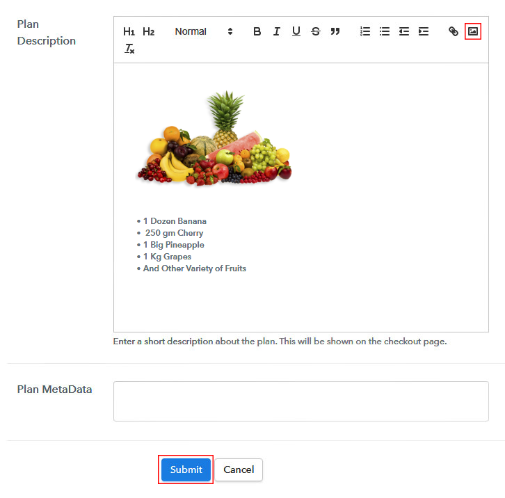 Add Image & Description to Sell Fruits Online