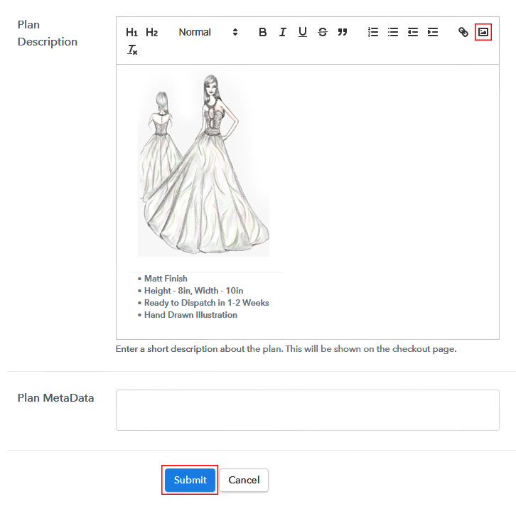 Add Image to Sell Fashion Designs Online