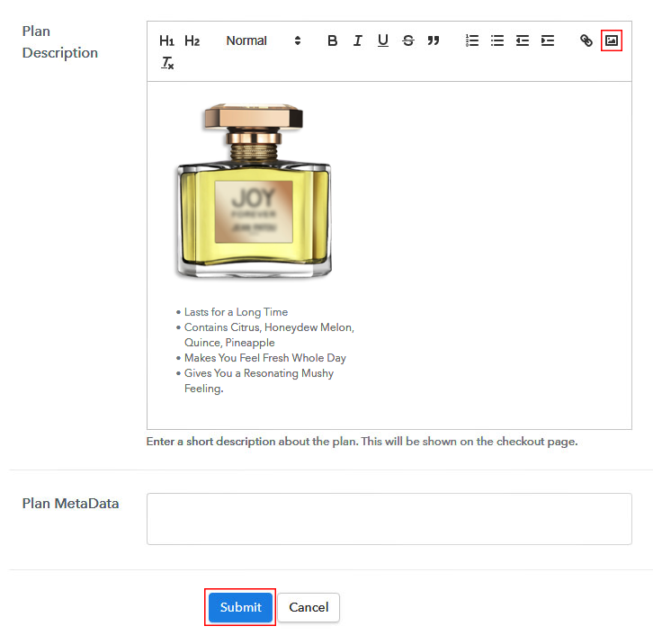 Add Image to Sell Perfumes Online