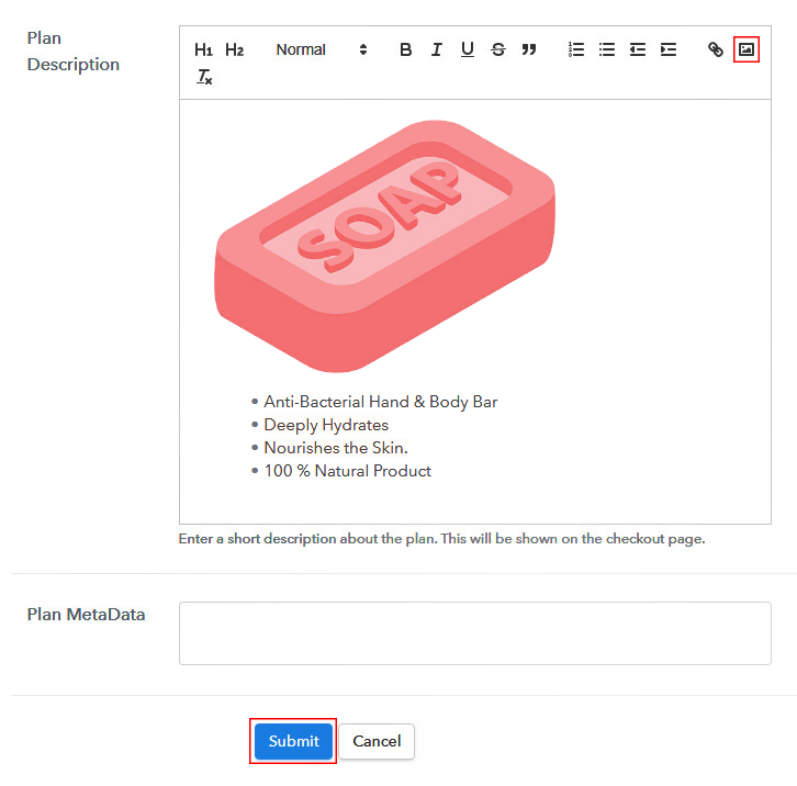 Add Image to Sell Soap Online