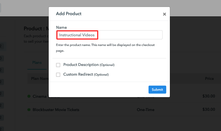Add Product Name to Sell Instructional Videos Online