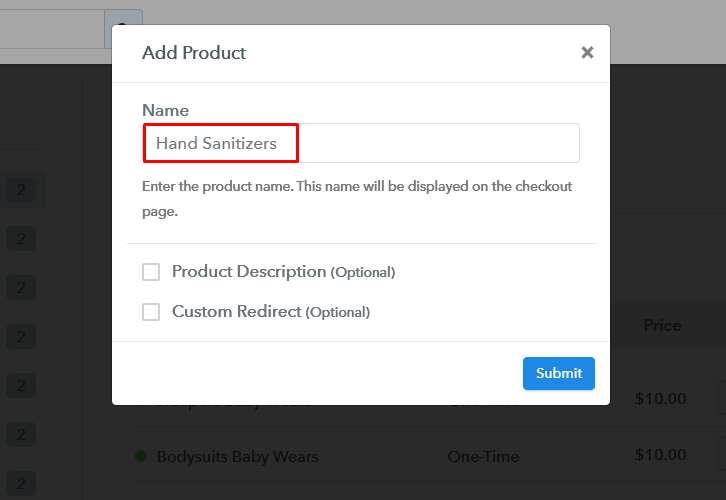 Add Product To Start Selling Hand Sanitizer Online