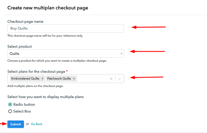 Add Multiplan Details to Sell Quilts Online