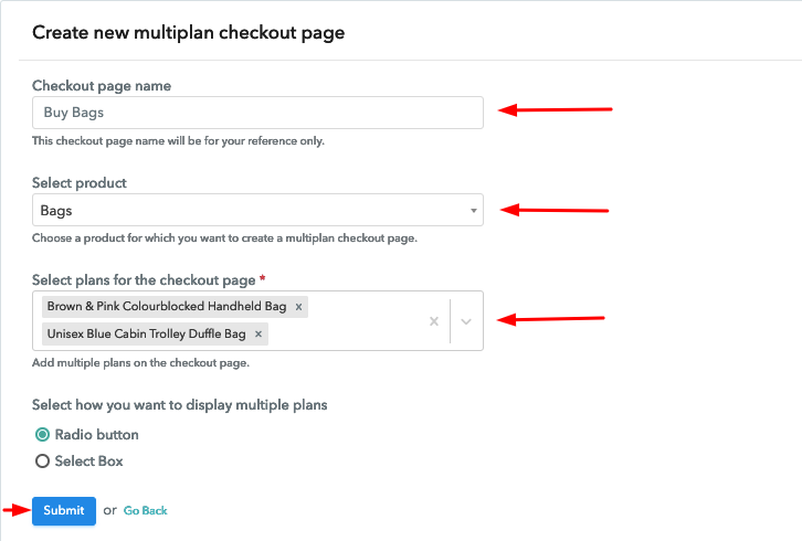 Multiplan Details to Sell Bags Online