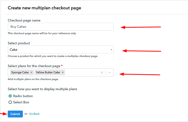 Multiplan Details to Sell Cakes Online