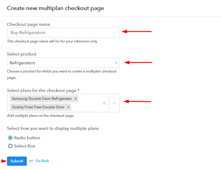 Add Plans to Sell Refrigerators from Single Checkout Page