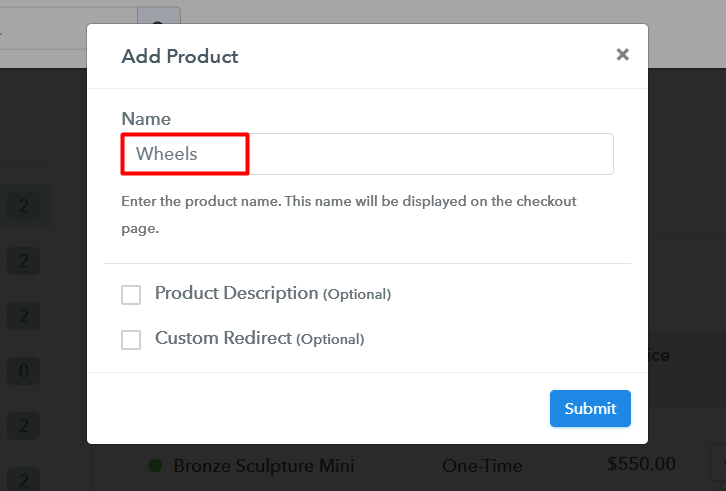 add product title