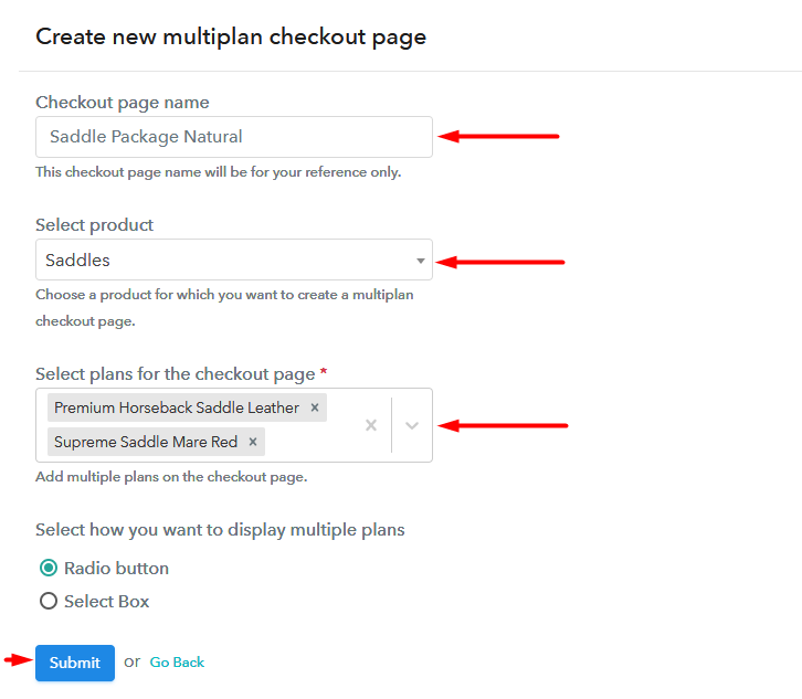 multiplan checkout to Sell Saddles Online