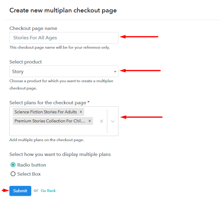 Multiple Checkout to Sell Stories Online