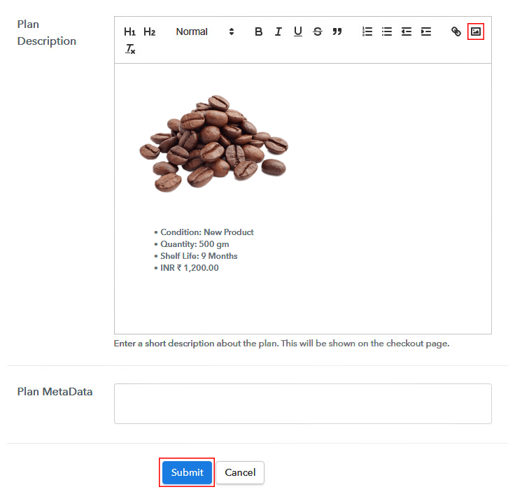 Add Image & Description to Sell Roasted Coffee Beans Online