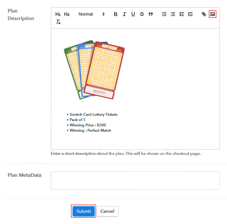 Add Image & Description to Sell Lottery Tickets Online