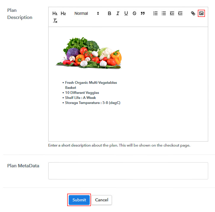 Add Image & Description to Sell Organic Vegetables Online