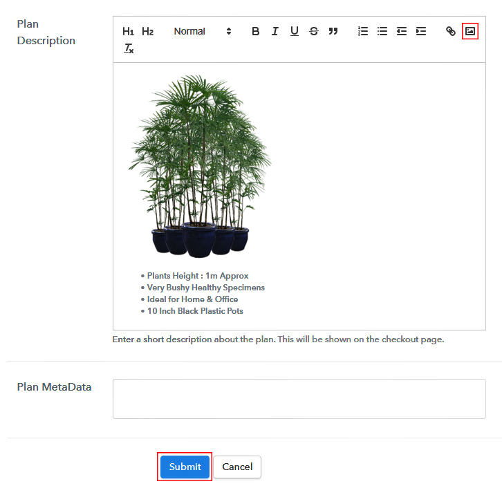 Add Image & Description to Sell Plants Online