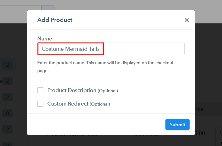 Add Product to Sell Costume Mermaid Tails Online
