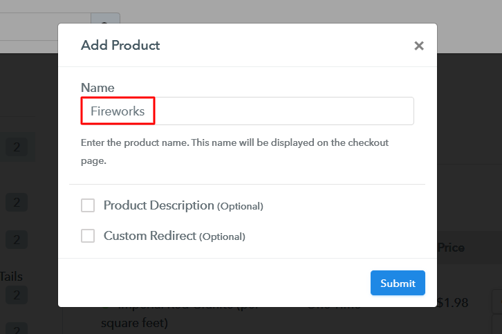 Add Product to Sell Fireworks Online
