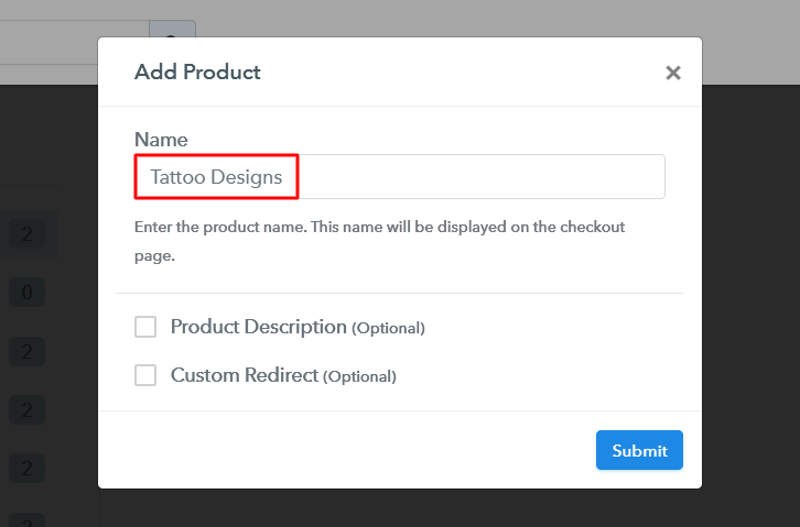 Add Product to Sell Tattoo Designs Online