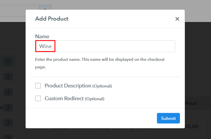 Add Product to Sell Wine Online