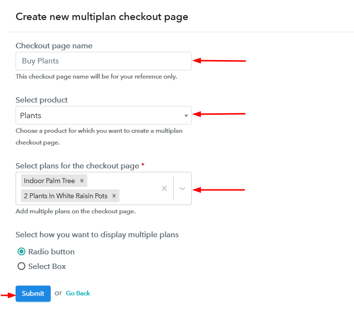 Create Multiplan Checkout to Sell Plants Online