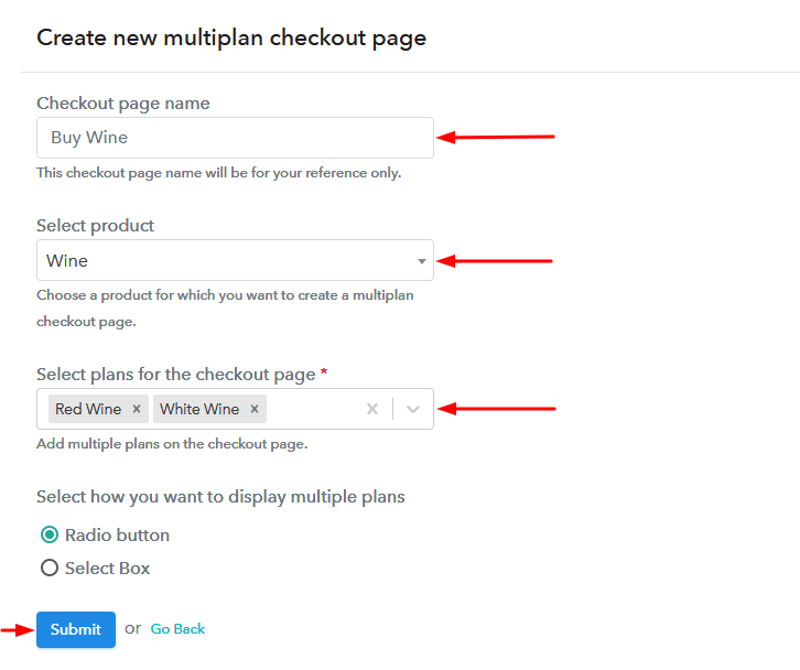 Create Multiplan Checkout to Sell Wine Online