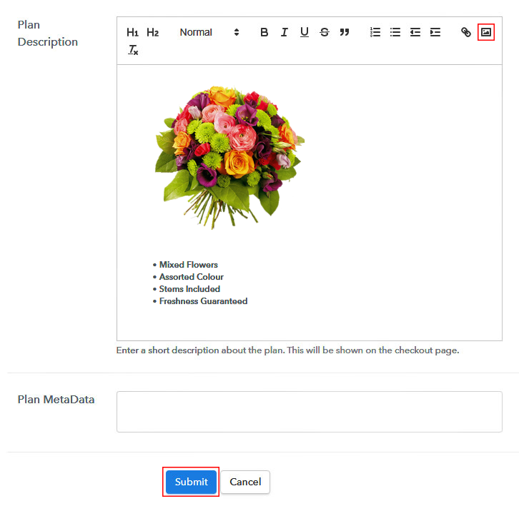 Add Image & Description to Sell Flowers Online