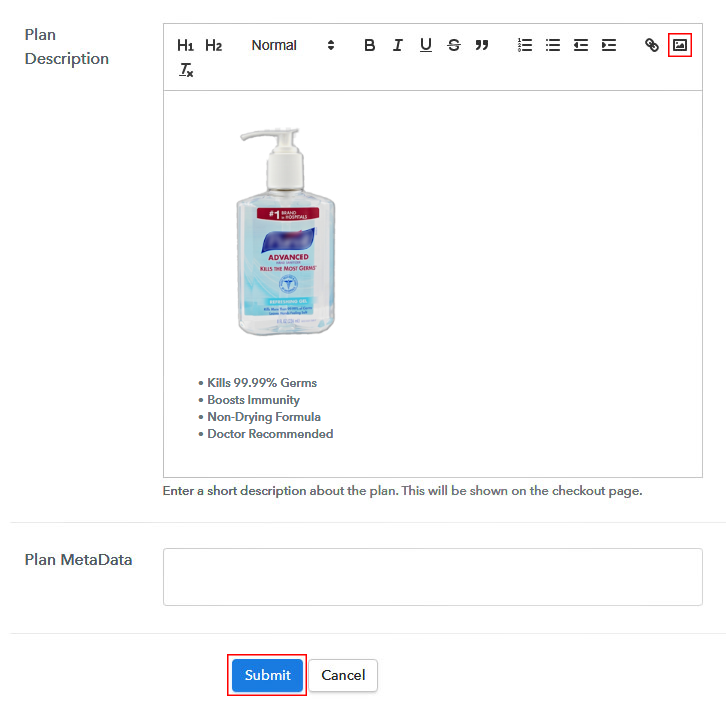 Add Image and Description to Sell Hand Sanitizer Online
