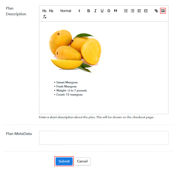 Add Image & Description to Sell Mangoes Online