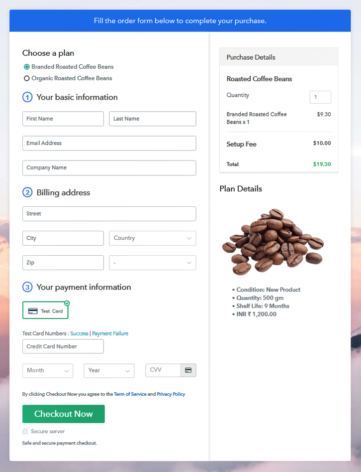 Multiplan Checkout to Sell Roasted Coffee Beans Online