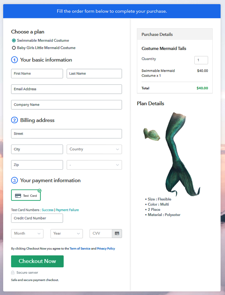 Multiplan Checkout to Sell Costume Mermaid Tails Online
